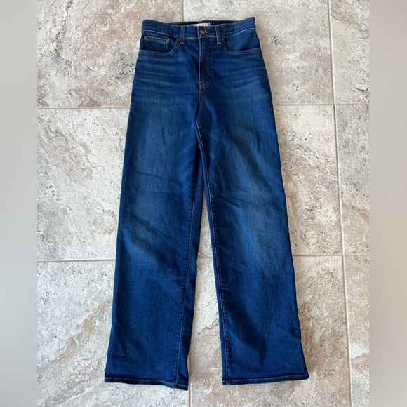 Madewell The Perfect Vintage Wide-Leg Jean, Pipestone Med Dark Blue Wash, 26 - Picture 12 of 13